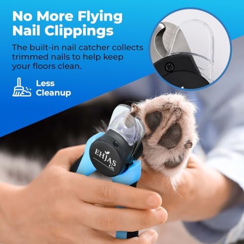 Professional Dog Nail Clippers with Nail Trapper, LED Light, Extra Sharp Blade for Thick Nails, Safety Guard, Safety Lock & Nail File, Pet Nail Trimmer for Small, Medium & Large Dogs & Cats - Image 3