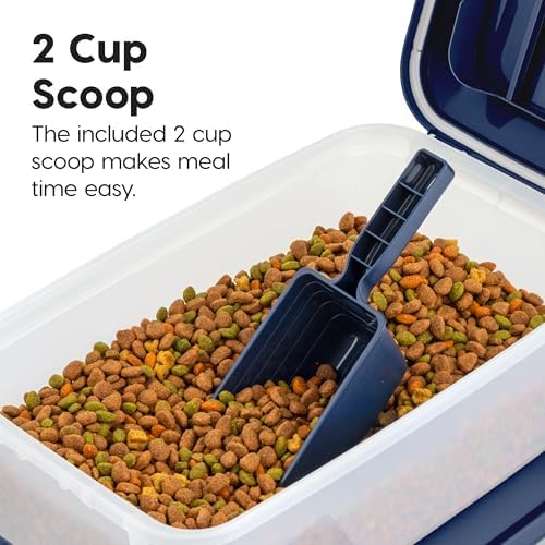 IRIS USA Dog Food Storage Container, 2-Pack, Up to 14 lbs, Navy - Image 5