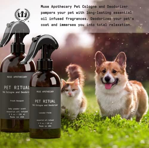 Muse Apothecary Pet Ritual Pet Cologne Spray for Dogs - Dog Perfume Spray Long Lasting After Bath - Pet Perfume for Dogs - Essential Oils Infused - 4oz, Lavender Fields - Image 2