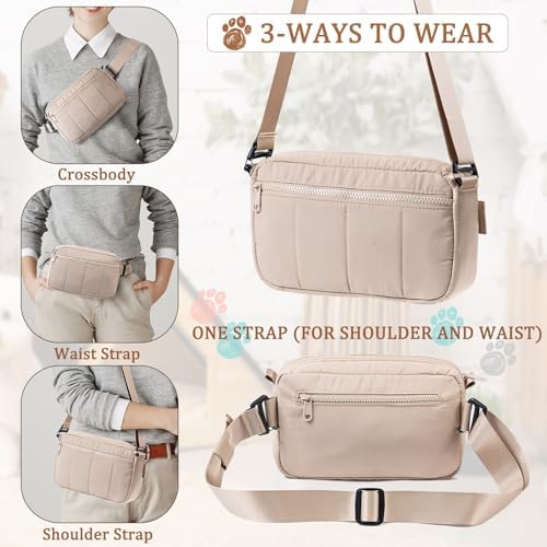Fashion Dog Treat Pouch with Clicker Stylish Crossbody Dog Walking Bag, 3-in-1 Dog Training Treat Pouch with Removable Waterproof Liner, Treat Holder Waist Bag for Puppy Training & Daily Walks - Image 2