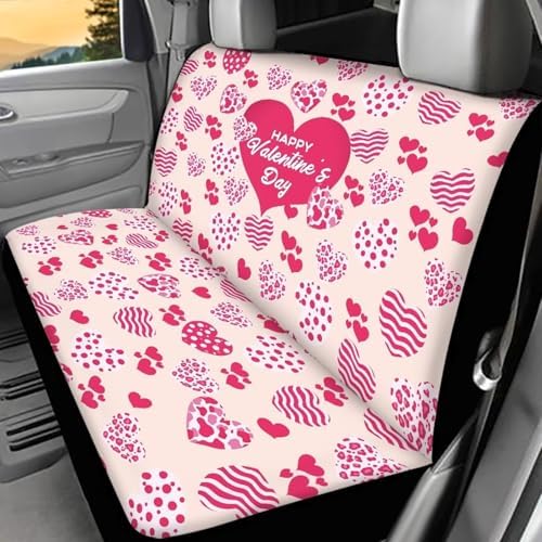 AFPANQZ Hearts Cloth Back Seat Cover Non-Slip Interior Protective Cover Non Slip Car Rear Seats Dog Seat Covers Durable Scratch-Proof Protector for Pet Fur and Mud - Image 2
