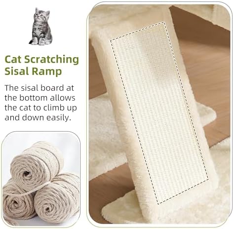 Gitelsnour Cat Tree Tower for Indoor Cats, Top Platform with Toy, GCT006SM - Image 6