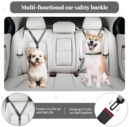 Heavy Duty Multifunctional Hands Free Dog Leash - Adjustable, Reflective Stitches, Car Safety Buckle, Waist Leash for Dog Walking, Running, Hiking - 5-7FT - Image 5