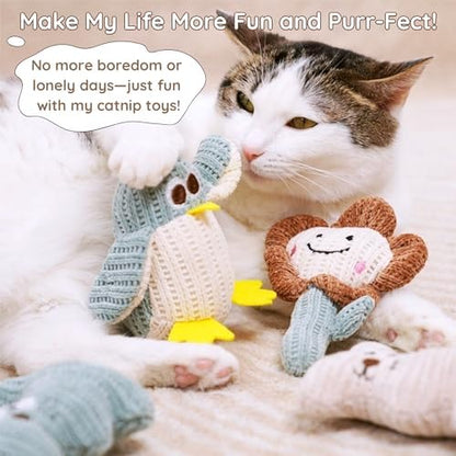 Cat Toy Kicker Pillows, Plush Catnip Cat Mouse Toy Interactive Cat Toy for Kitten Felines Chew Enrichment, Soft Mouse 4.72” Size for Bored Indoor Adult Cat Cuddle Teething Scratch Self Play - Image 2