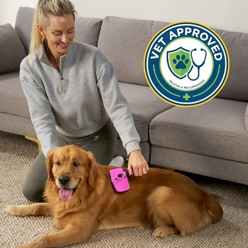 Deshedding Dog Brush for Shedding – Self Clean Cat Brush Deshedding & Grooming Tool for Long Haired and Short Haired Dogs, Slicker Brushes for Dogs, Skin-Friendly, Retractable Bristles, Easy to Clean - Image 5