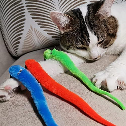 Cat Feather Toys Refills, 10 Pieces Worms Feathers Refills, Cat Wand Replacement Feathers Toy for Indoor Cats - Image 3