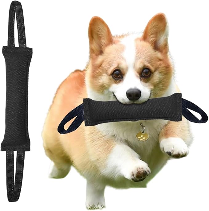 Clysoru tug Toy for Dogs Tug of War Dog Puppy Bite with 2 Strong Handles Made Durable Tear Resistant Stitches