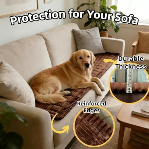 Soft Plush Dog Car Seat Cover & Sofa Protector, Non-Slip Mat (23.6''×59'') - Image 5