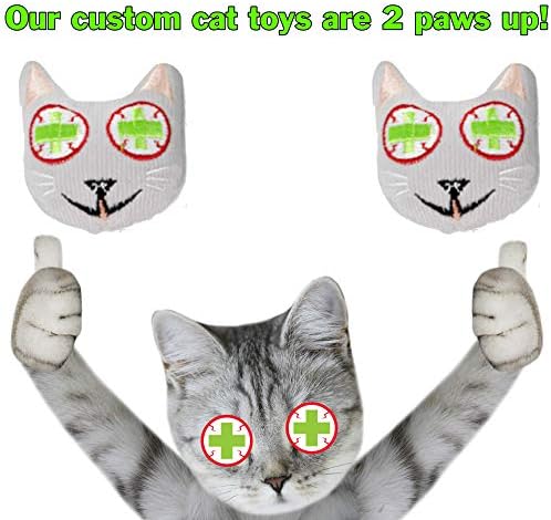 Smokey's Stash 5-Pack Catnip Toys for Indoor Cats – Potent Catnip Cat Face Toys, Natural Sisal Rope Mice and Rolling Ball – Durable Interactive Chaser Toys for Scratching, Hunting, and Exercise - Image 3