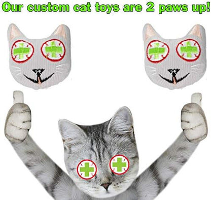 Smokey's Stash 5-Pack Catnip Toys for Indoor Cats – Potent Catnip Cat Face Toys, Natural Sisal Rope Mice and Rolling Ball – Durable Interactive Chaser Toys for Scratching, Hunting, and Exercise - Image 3