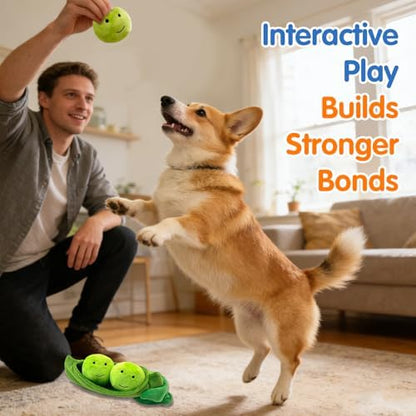 Hide and Seek Dog Toys Squeaky Pea Balls for Small Medium Dogs - Image 6