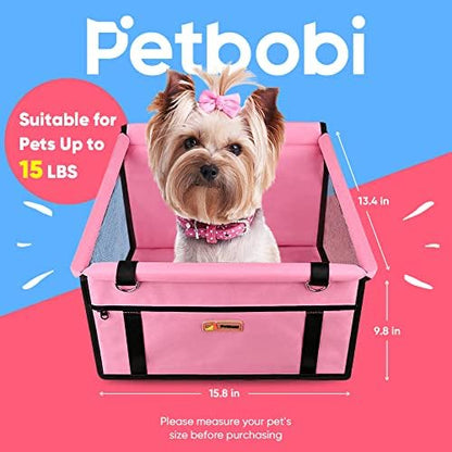 Petbobi Dog Car Seat for Small Dogs and Cats up to 15 lbs, Portable Booster - Image 2