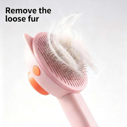 Cat Brush for Shedding, Kitten Brushes for Indoor Cats, For Long or Short Haired Cats,Cat Hair Brush Grooming Deshedding Brush for Dog Kitten Removes Loose Fur and flea removal comb, Pink