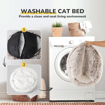 CATISM Cat Bed Hooded Cat Beds for Indoor Cats Covered Cat Beds - Image 5
