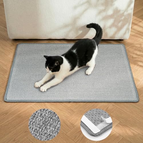 Conlun Cat Scratcher Mat,Natural Sisal Cat Scratch Pad,Horizontal Floor Cat Scratching Pads Rug for Indoor Cats Grinding Claws Nails,Cat Furniture Protector for Couch & Carpets & Sofas by Conlun