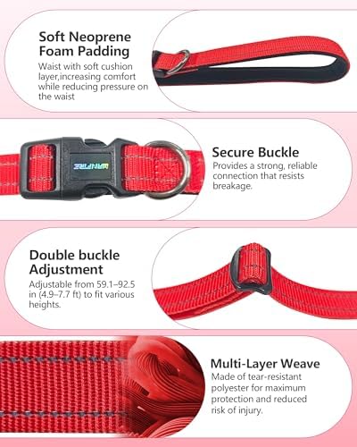3-in-1 Double Dog Leash, Hands-Free Convertible Leash for 1 or 2 Dogs - Image 6