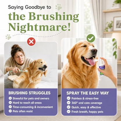 Pet Oral Care Spray, Cat & Dog Breath Freshener Spray, No Brushing - Image 4