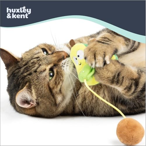 Huxley & Kent Plush Crinkle Catnip Cat Toy, Avocado, Small - Image 3