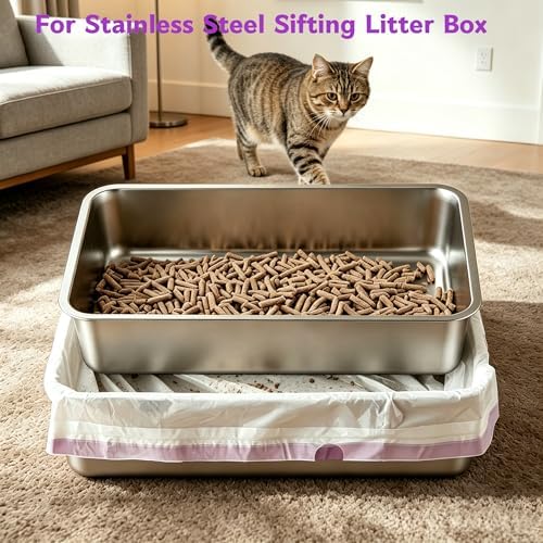 Cat Litter Box Liners,for 24" Cat Pans&Steel Sifting Litter Box - Image 2