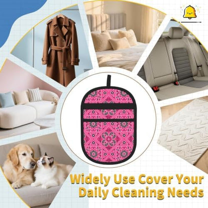 Floral Paisley Pet Hair Removal Glove Brush Hair Remover Tool for Carpet - Image 7