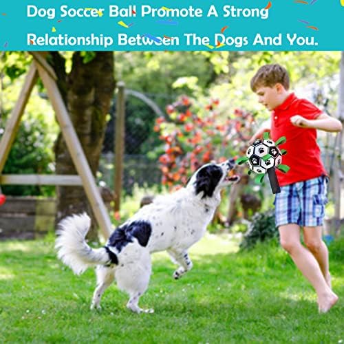 Ropes Soccer Balls Toy - Interactive Dog Toys for Tug of War, Puppy Birthday Gifts, Water Toy, Durable Balls World Cup for Large Dogs (9 Inch) - Image 5