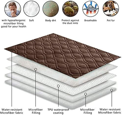 Ameritex Waterproof Dog Bed Blankets Cover for Bed Couch Sofa Reversible - Image 3