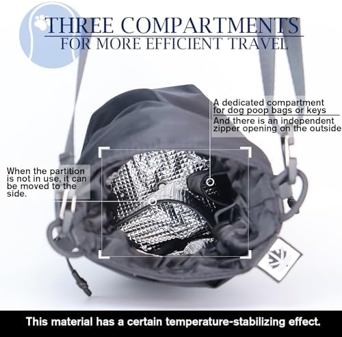 Multi-Function Crossbody Bag - Dog Walking Bag with Built-in Poop Bag Dispenser, Insulated Water Bottle Carrier & Waterproof Treat Pouch, Travel Toiletry Organizer for Pet Training, Hiking, Daily Use - Image 4
