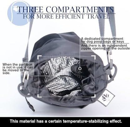 Multi-Function Crossbody Bag - Dog Walking Bag with Built-in Poop Bag Dispenser, Insulated Water Bottle Carrier & Waterproof Treat Pouch, Travel Toiletry Organizer for Pet Training, Hiking, Daily Use - Image 4