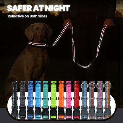 VIVAGLORY Double Handle Dog Leash Twingrip, 5ft x 1in, M2, Black - Image 5
