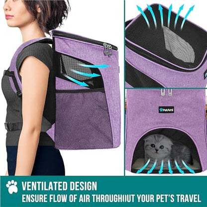 PetAmi Cat Backpack Carrier for Small Dogs and Large Cats, Airline Approved - Image 4