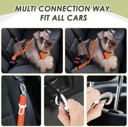 Lukovee Dog Car Harness Seat Belt, Harness & Seatbelt with 2 in 1 Buckle - Image 2