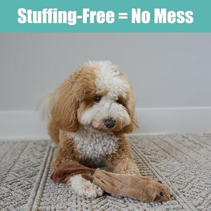 SPOT Skinneeez Beaver Dog Toy – 14" Stuffing-Free Plush Squeaky Dog Toy, Durable Interactive Toy for Small & Medium Dogs, Light to Moderate Chewers, Mess-Free Play - Image 4