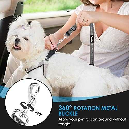 SlowTon Dog Seat Belt for Car, 2 Pack Dog Car Harness Seatbelt with Bungee - Image 4