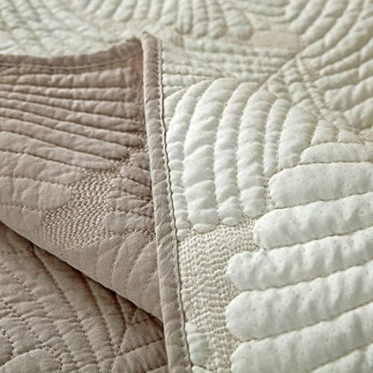 Solid Color Leaf Cotton Quilted Armrest Covers Backrest Covers Anti-Slip Soft Sofa Cover Armchair Slipcovers for Dogs Cats Pet (Khaki,28''x28'') - Image 6