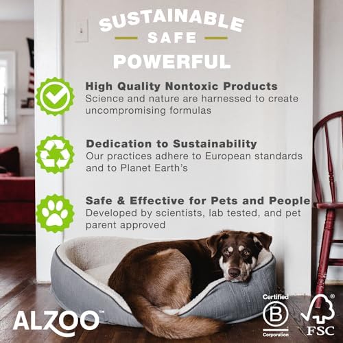 ALZOO Stain & Odor Remover, Quickly Lifts & Dissolves Pet Stains & Helps Eliminate Odors, 100% Plant-Based Active Ingredients, Apple Blossom Scent, 16 Fl. Oz Spray Bottle - Image 6
