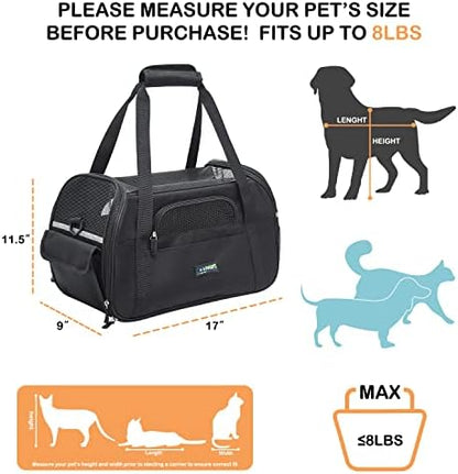 JESPET Soft-Sided Airline-Approved Dog & Cat Carrier Travel Bag - Image 2