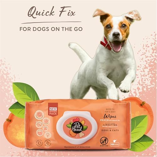 Pet Head Quick Fix Paw and Body Wipes for Cats and Dogs | 100 pack - Image 3