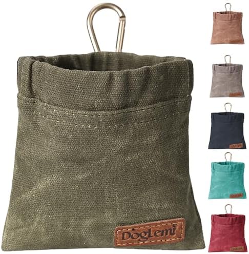 ETIAL Dog Treat Pouch,Portable Puppy Dog Training Treat Bag,Hand Free Dog Walking Bag,Auto Closing Pet Feed Snack Reward Pocket,Dog Food Dispenser for Pet Puppy Travel or Outdoor Use by WhereSimplicityMeetsLuxuryforYourFurryFriends
