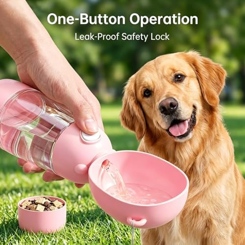 Portable Dog Water Bottle with Food Container and Filter for Outdoor - Image 6