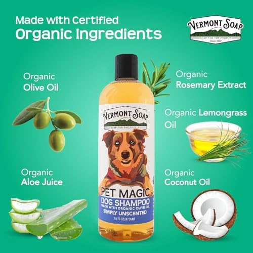 VERMONT SOAP Organic Pet Shampoo, Unscented Natural Dog Shampoo, 16 oz - Image 4