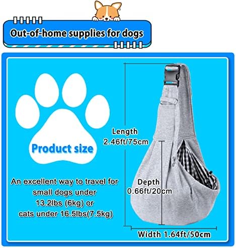 Kanemc Dog and Cats Carrier Sling, Puppy Small Pet Carrier Up to 16.5lbs - Image 2