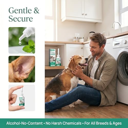Dog Ear Cleaner - Pet Ear Wash, Natural Ear Drops for Dogs, Ear Flush For Dogs, Gentle Relief for Itching, Irritation, Wax Build-Up & ,Safe Ear Cleaning Solution for All Breeds & Ages, 0.7 Fl Oz - Image 5