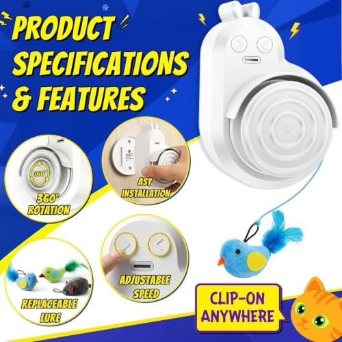 Interactive Cat Toys for Indoor Cats - Automatic Flying Bird for Enrichment - Image 5