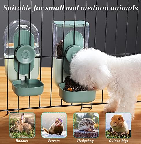 Kenond 35oz Rabbit Food Bowl,Bunny Water Dispenser,Feeders Waterer for Cage - Image 4