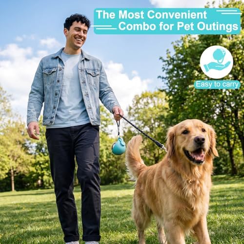 Portable Dog Water Bottle with Bowl, 10oz Leak-Proof Stainless Steel Dog Travel Water Bottle, BPA-Free Pet Water Dispenser for Small & Medium Dogs, Walking, Hiking & Outdoor Travel - Image 7