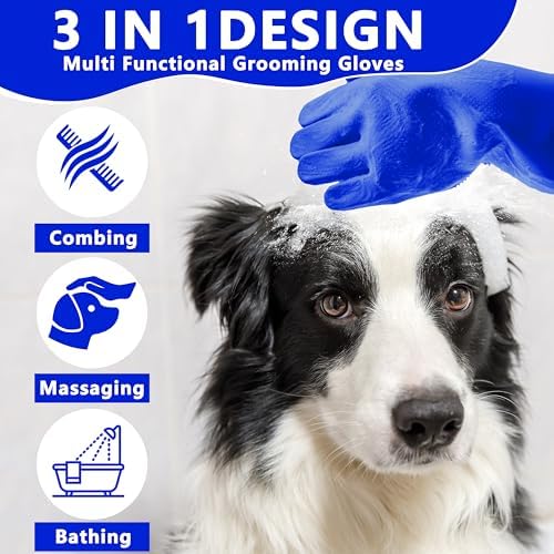 Pet Grooming Gloves—Dog Washing Gloves with High-Density Teeth - Image 3