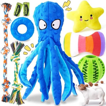 KIPRITII 9 Pack Puppy Toys Set for Small Dogs, Teething & Interactive Play by KIPRITII