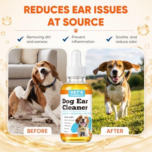 Dog Ear Cleaner and Infection Treatment,Natural Ear Drops for Dogs, Gentle Relief for Itching, Irritation, Wax Build-Up & Infections,Safe Ear Cleaning Solution for All Breeds & Ages - Image 4