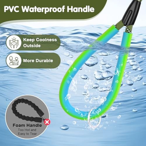 Dog Leash Heavy Duty 4/5/6ft XiaZ 2 Handles Dog Leashes for Medium Large Dogs 1/2 Inch 1000lb Strength Reflective PVC Waterproof-Handles Metal Hook Dual-Handle Rope Leash Nighttime Safety - Image 2
