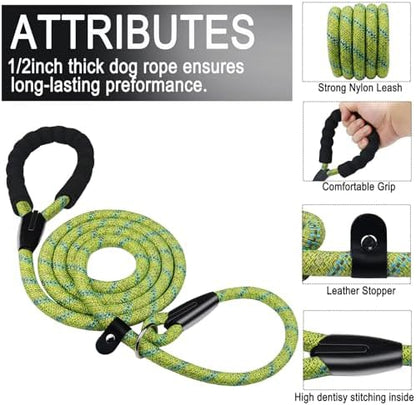 6 FT Heavy Duty Dog Leashes with Comfortable Padded Handle,Blue Green - Image 2